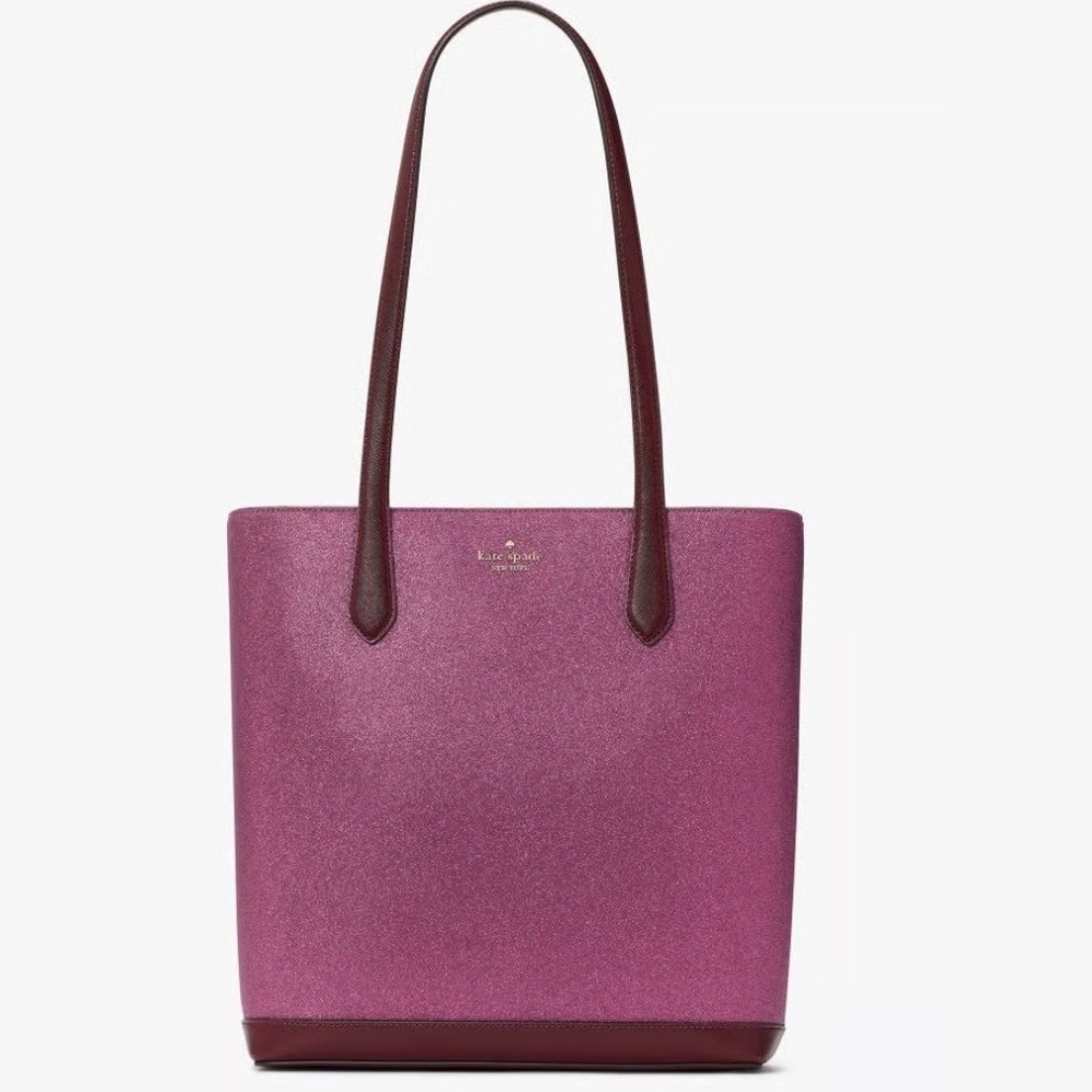 Kate Spade NWT Glittering Deep Berry Tote - HP